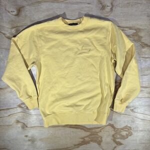 Brandy‎ Melville John Galt Women's Sweatshirt One Size, Yellow , Pullover Honey